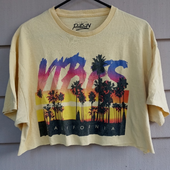 popular poison Tops - CALIFORNIA VIBES CROP TOP XL